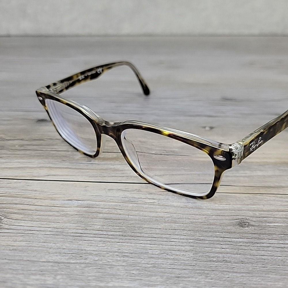 Ray-Ban Eyeglasses RB 5286 5082 Polished Havana on Clear Square Frames 51-18 135